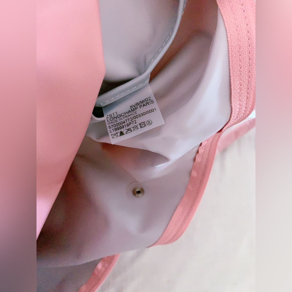 Longchamp Large Le Pliage Shoulder Tote Color petal Pink - Picture 6 of 14